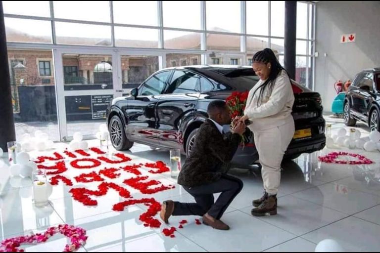 Man Proposes Marriage To His Girlfriend With A Brand New Porsche Car (Photos)
