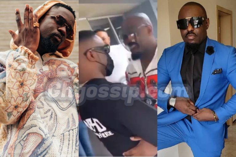 Loving Moments Sarkodie Bumped Into Nollywood’s Jim Iyke During His Nigeria Media Tour (Video)