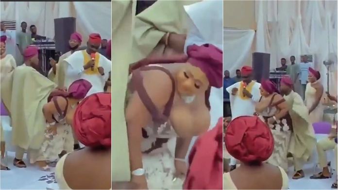 Endowed-lady-causes-stirs-with-her-huge-milkshakes-at-a-wedding-reception