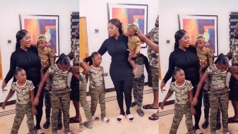 VIDEO: Mercy Johnson And Her Family Celebrate Their 10th Wedding Anniversary With Matching Outfits