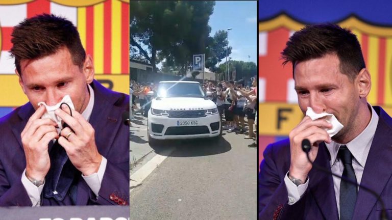 “I Did Everything Possible To Stay At Barcelona But They Wanted Me To Go” – Messi Cries As He Departs Barca (Video)
