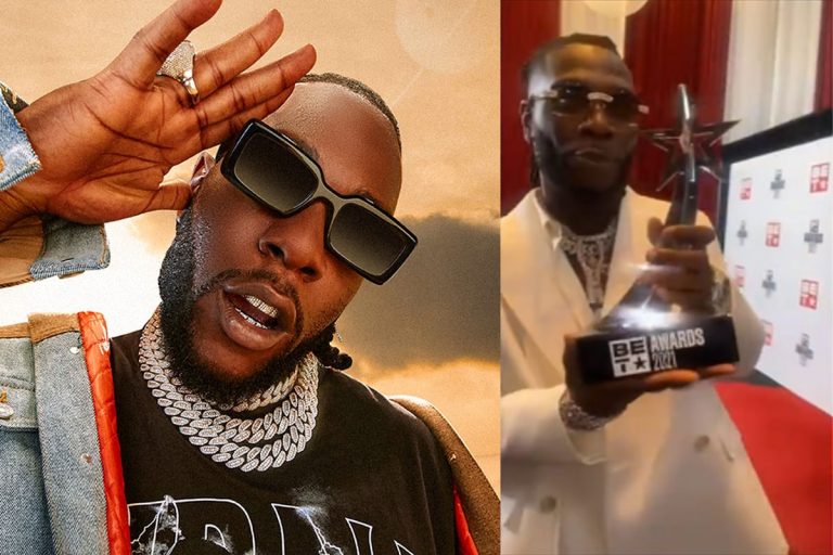 Burna Boy Puts His Grammy Branded Wristwatch On Display After Receiving His Plaque (Video)