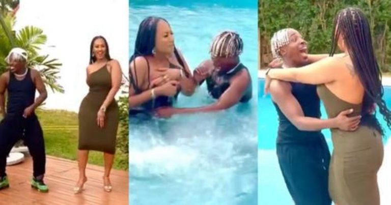 VIDEO: Moment Hajia4Real’s B0.0bz Popped Out Accidentally After She Fell In A Pool With Her Dance Teacher