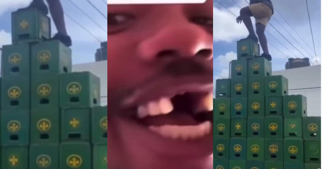 man looses teeth to crate challenge
