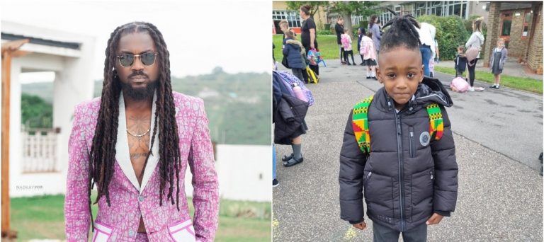 Samini Shows Off His Cute Son To His Die-Hard Fans As He Resumes School In Canada