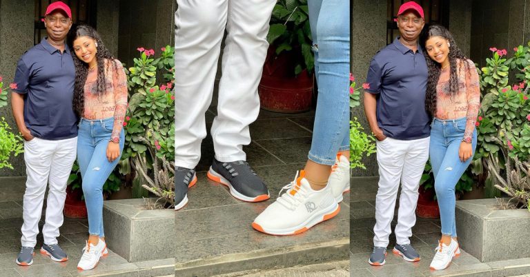 Regina Daniels And Billionaire Husband In Lovely Mood As They Step Out In Her Customized Sneakers