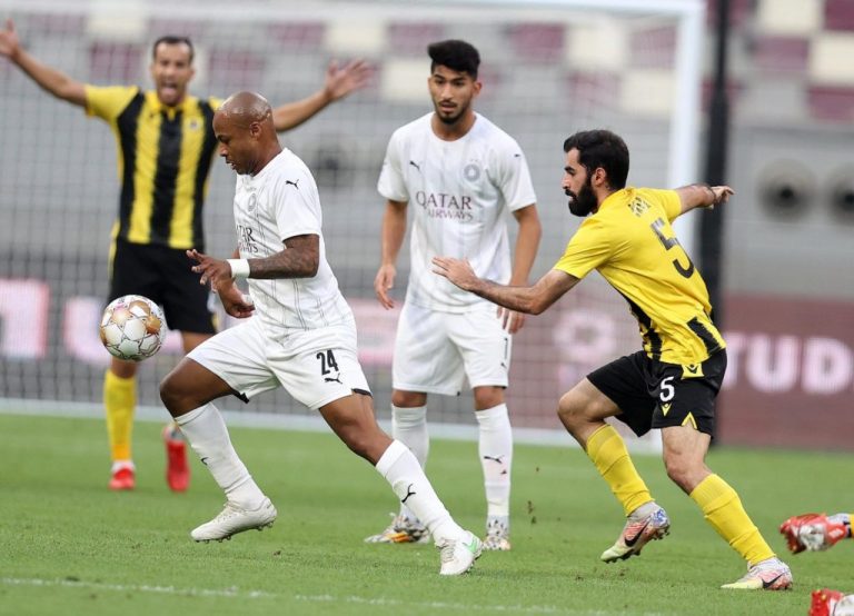 VIDEO: Ghana Captain Andre Ayew Nets First League Goal For Al Sadd In Comeback Win Against Qatar SC