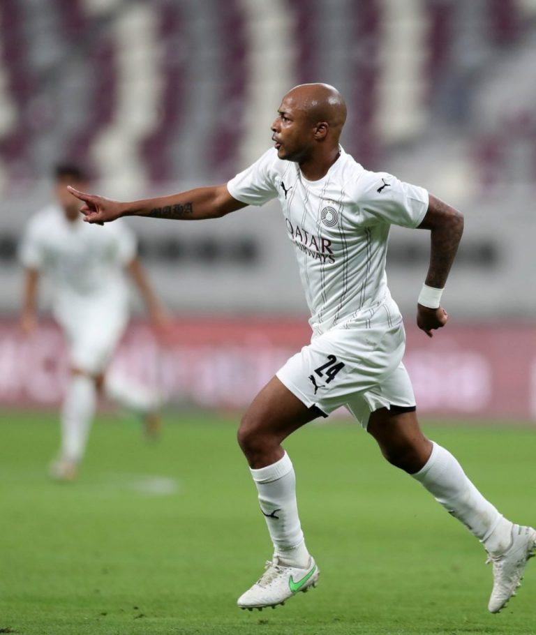 Ghana Captain Andre Ayew Reacts To First Al Sadd League Goal In Victory Over Qatar SC
