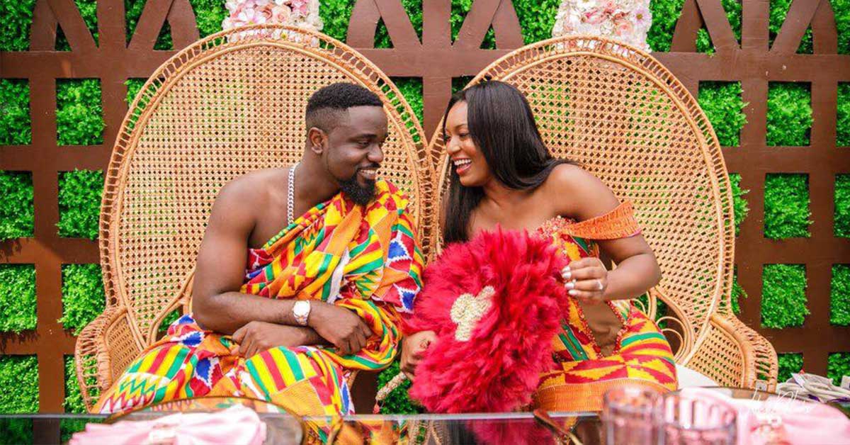 Sarkodie’s Wife Tracy Speaks About How She Was Stressed And Had Intimate Moments During Their Traditional Wedding