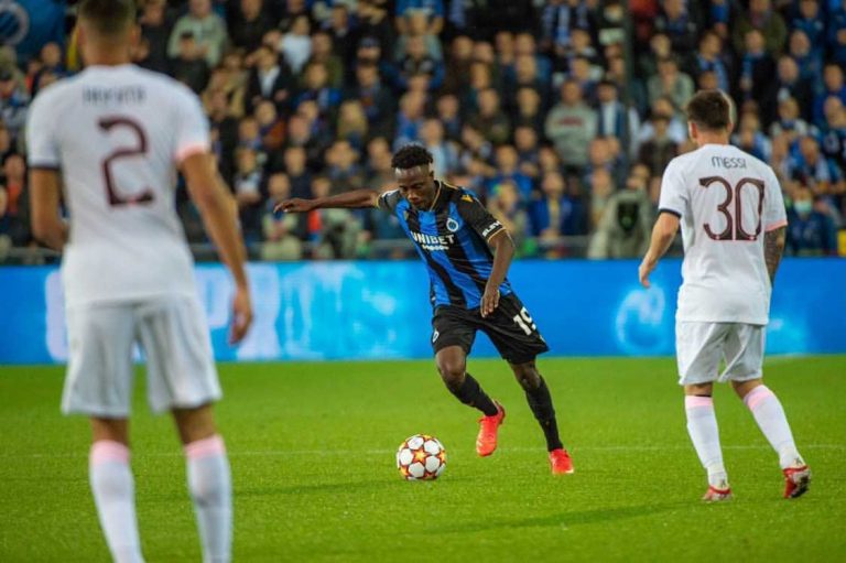 Club Brugge Winger Kamal Sowah Delighted To Make UCL Debut In Draw Against PSG