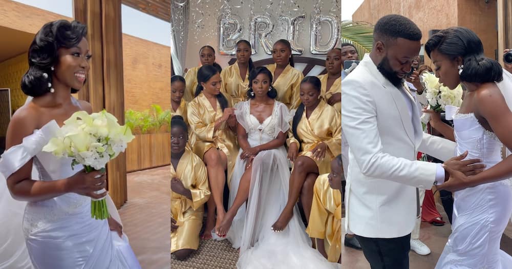 Beautiful Photos And Videos Drops From White Wedding Of Sika Osei