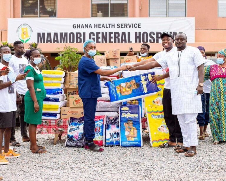 PHOTOS: Ghana Midfielder Majeed Ashimeru Donates To Maamobi General Hospital On 24th Birthday