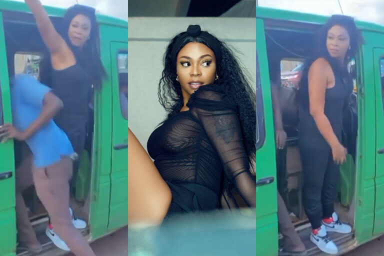 Shatta Michy Finds New Profession As She’s Been Spotted Loading A Bus In Town (Video)