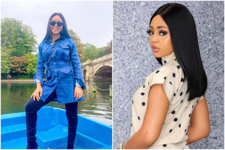 Regina Daniels Glows In Denim Shirt Dress Along With An Infectious Smile In New Photos