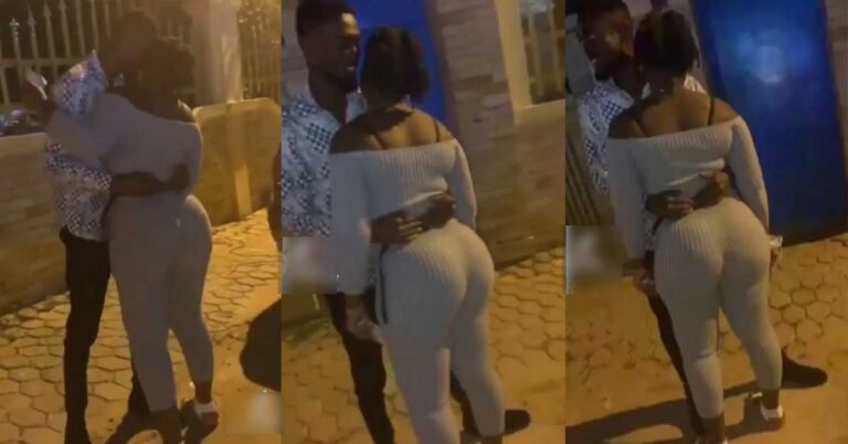 VIDEO: Yaa Jackson’s Brother Spotted Grinding His Girlfriend’s Huge Backside On The Street