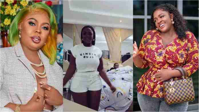 VIDEO: Akua GMB Flaunts Plush Bedroom After Tracey Boakye And Afia Schwar Called Her Poor