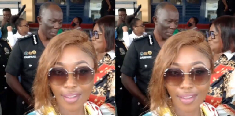 VIDEO: Drama As Kumawood Actress Joyce Boakye Fearlessly Teases IGP Dampare At Celebrity Meeting