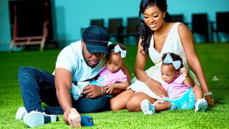 Kennedy Osei Releases Posh Photos Of His Twin Daughters As They Celebrate First Birthday