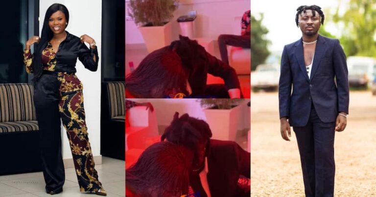 Delay’s Sweetheart Amerado Embarrasses Her In Public As He Forcefully Kisses Her (Video)