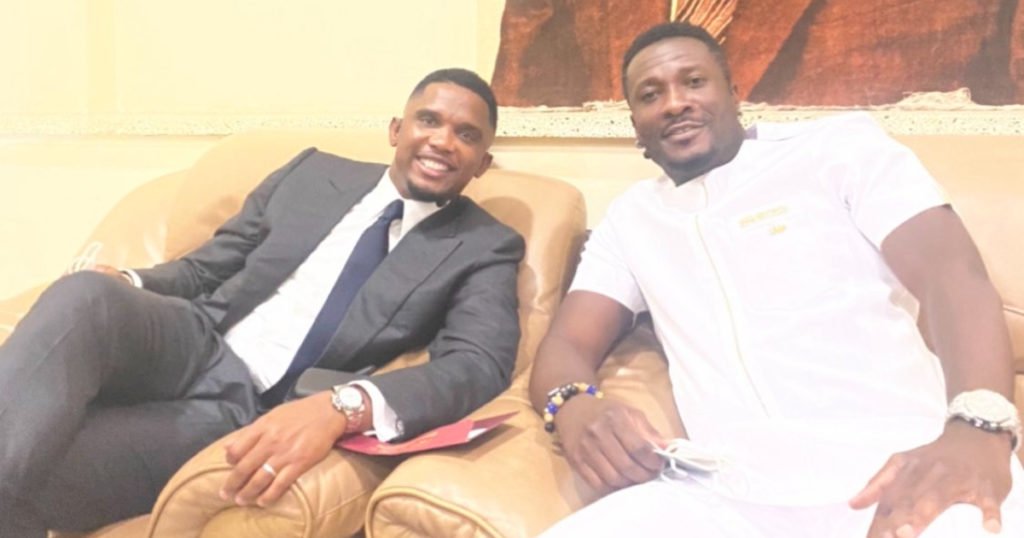Asamoah Gyan and Samuel Eto'o
