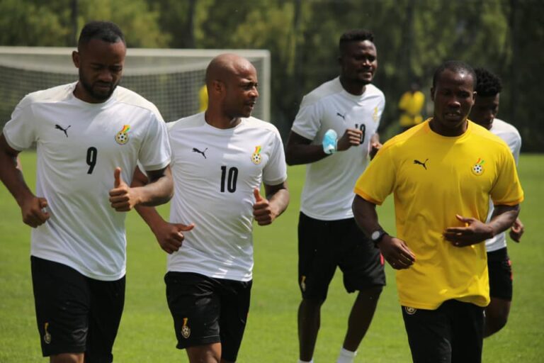 Black Stars Hold Recovery Training Session After Beating Angola