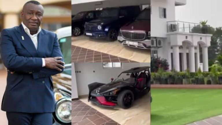 Video Showing All The Luxury Cars Owned By Dr Ofori Sarpong Parked In His New Mansion Excites Social Media Users