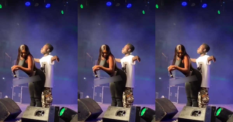 Moment Sefa Freely Gave Her Soft Backside To SHS Boy To Grind While Performing On Stage (Video)