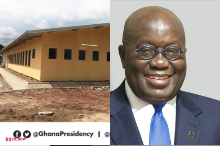 Is That A KVIP Facility? – Ghanaians Roast Akufo-Addo After Shamelessly Flaunting A Tiny Building As A New Health Facility