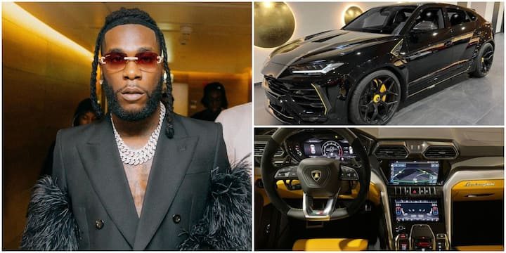 “Shatta Wale You Dey See Am?” – Nigerians React As Burna Boy Flaunts His Newly Acquired N250m Lamborghini 2022 Edition Automobile (Photos)