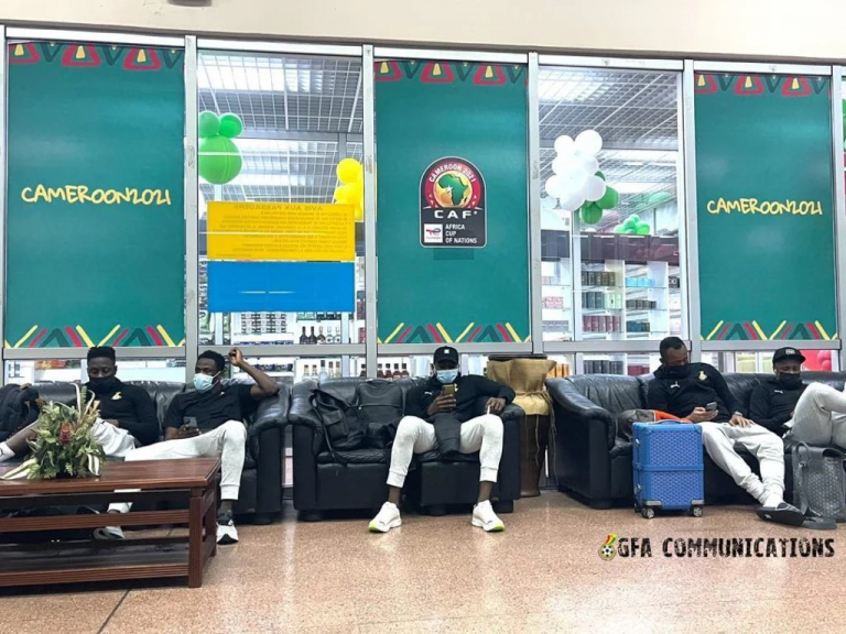 AFCON 2021: Ghana Squad Touches Down In Yaounde (Photos)