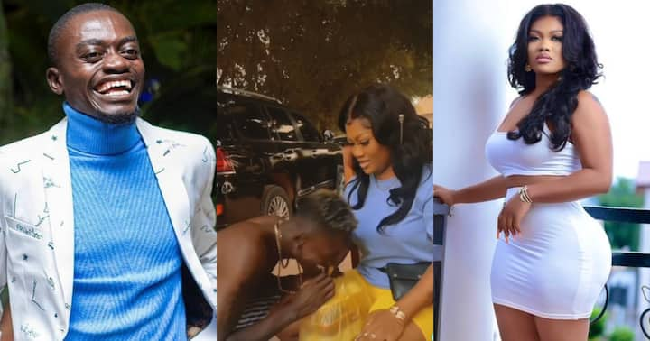 You Should Do This Wife Your Wife – Fans React To Video Of Lil Win Eating Food Placed Between Sandra Ababio’s Thighs