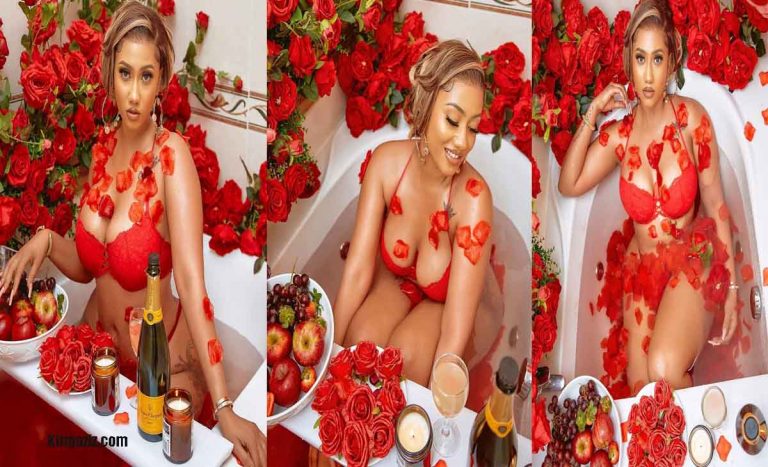 Valentine’s Day: Hajia4Real Teases Fans With 5 Sultry Bathroom Photos