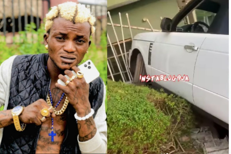 It’s Spiritual Attack – Portable Reveals Cause Of Auto Crash With His Range Rover (Video)