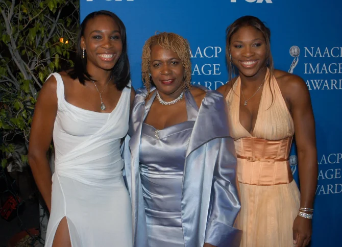Oracene Price and daughters Serena Williams and Venus Williams