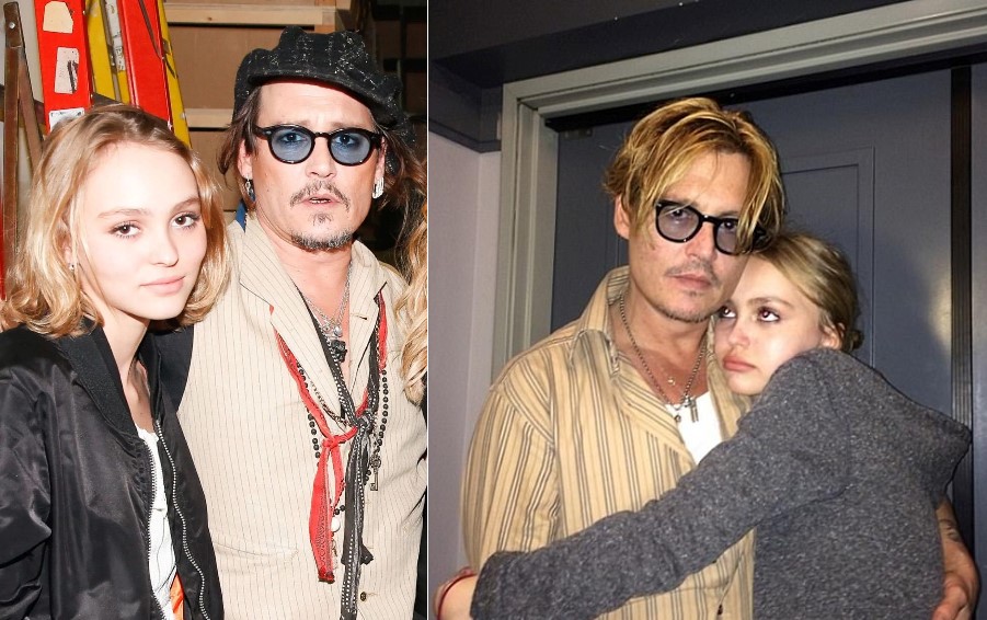 Lily-Rose Depp and Johnny Depp