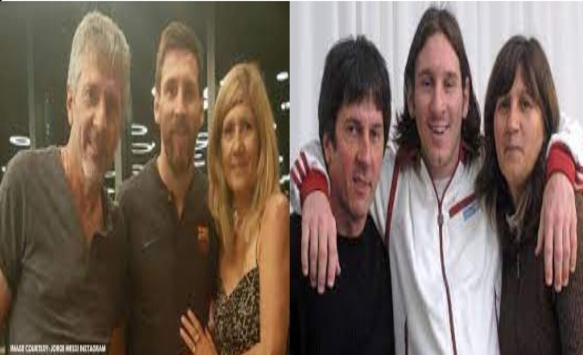 Lionel Messi and Parents
