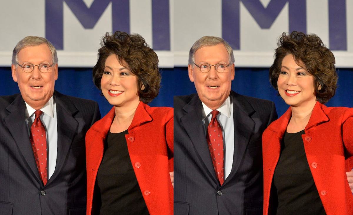 Elaine Chao and husband Mitch McConnell