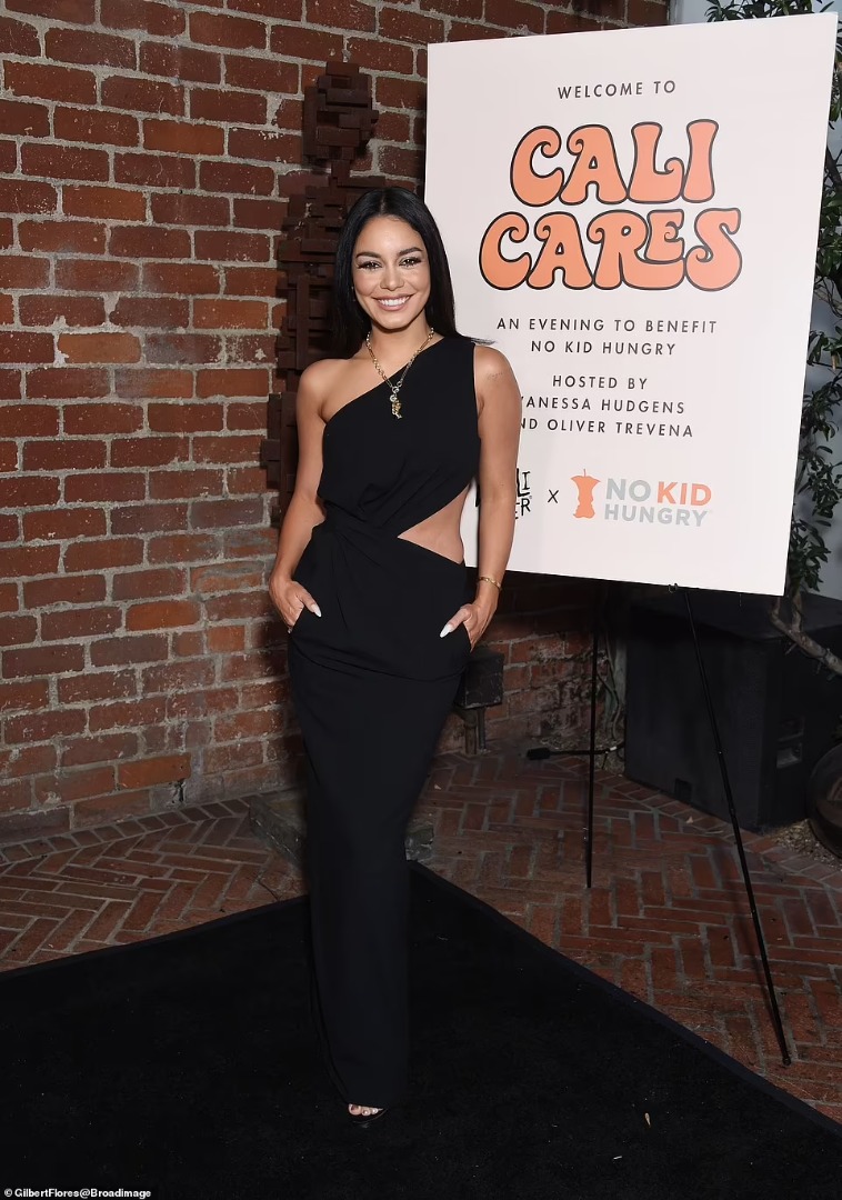 vanessa-hudgens-wows-in-a-slinky-black-dress-with-cutouts-as-she-hosts-no-kid-hungry-x-cali-cares-charity-event-in-la