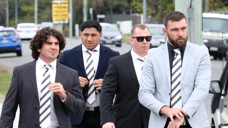Cowboys players arriving at Paul Green funeral