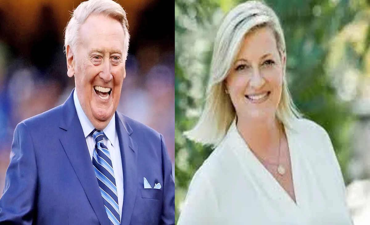 Vin Scully and daughter Cat Scully