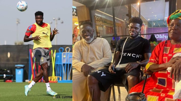 Thomas Partey’s Parents Pay Him A Visit In Qatar Ahead Of Ghana Next Match