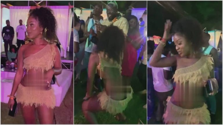 Efia Odo Steals Show At Gyakie’s Concert As She Flaunts Goodies In Mini Skirt (Video)