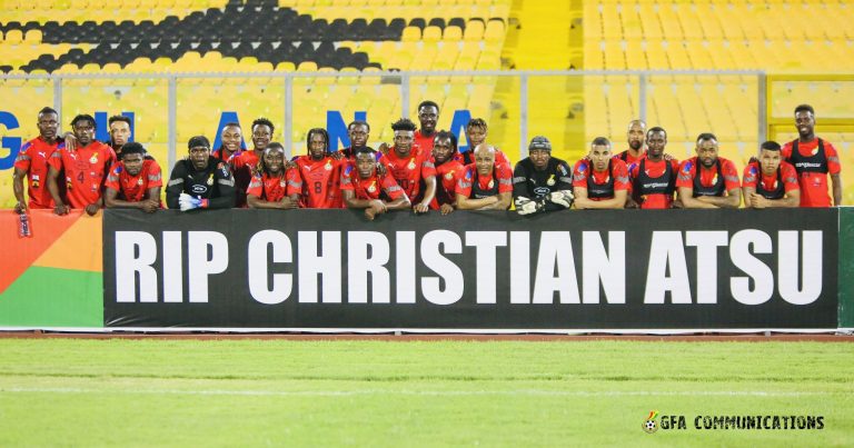 Black Stars Pay Tribute To Christian Atsu After Training At Baba Yara Sports Stadium