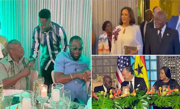 Beautiful Videos Drop As Despite, Asamoah Gyan, Ofori Sarpong, Others Attend As Akufo-Addo Holds Dinner For Kamala Harris