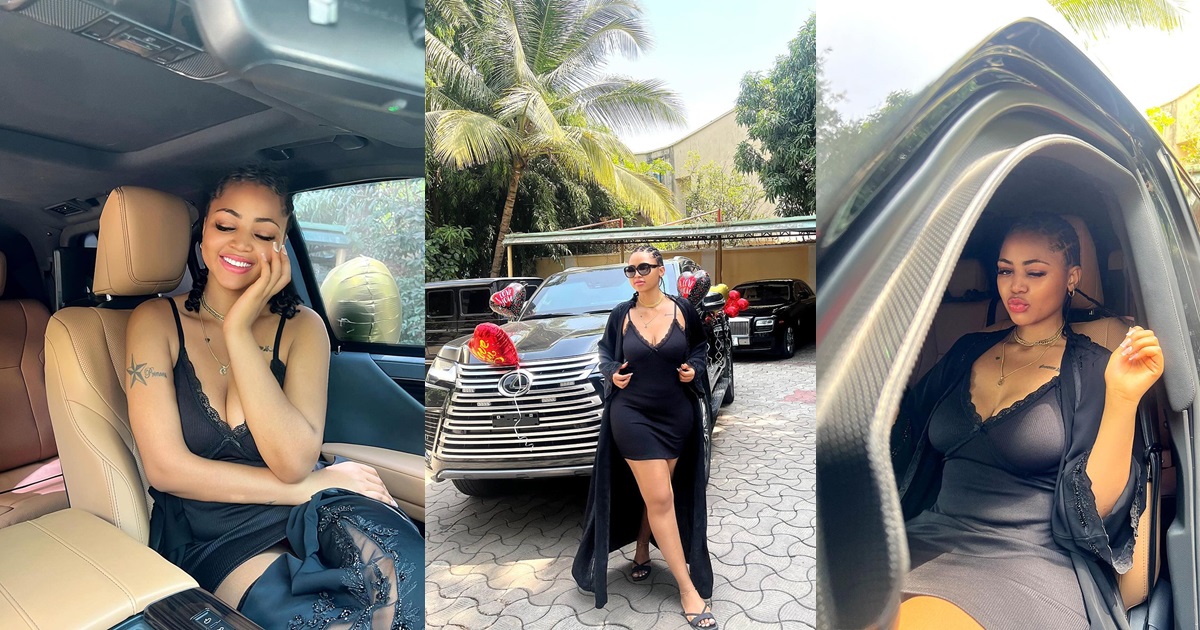 Regina Daniel Receives A Brand New Car As A Valentine’s Gift From Her Husband